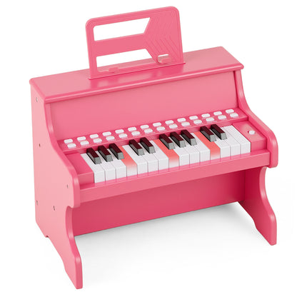 25 Key Mini Digital Piano | Teaching Mode & Lights | Pink