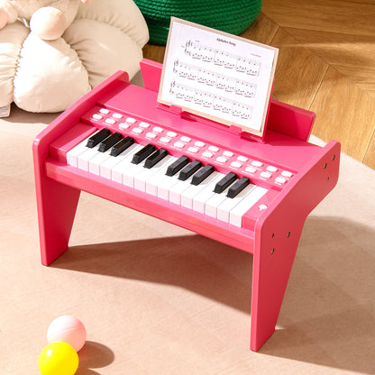 25 Keys Kids Piano Keyboard Mini Digital Piano Toy-Pink