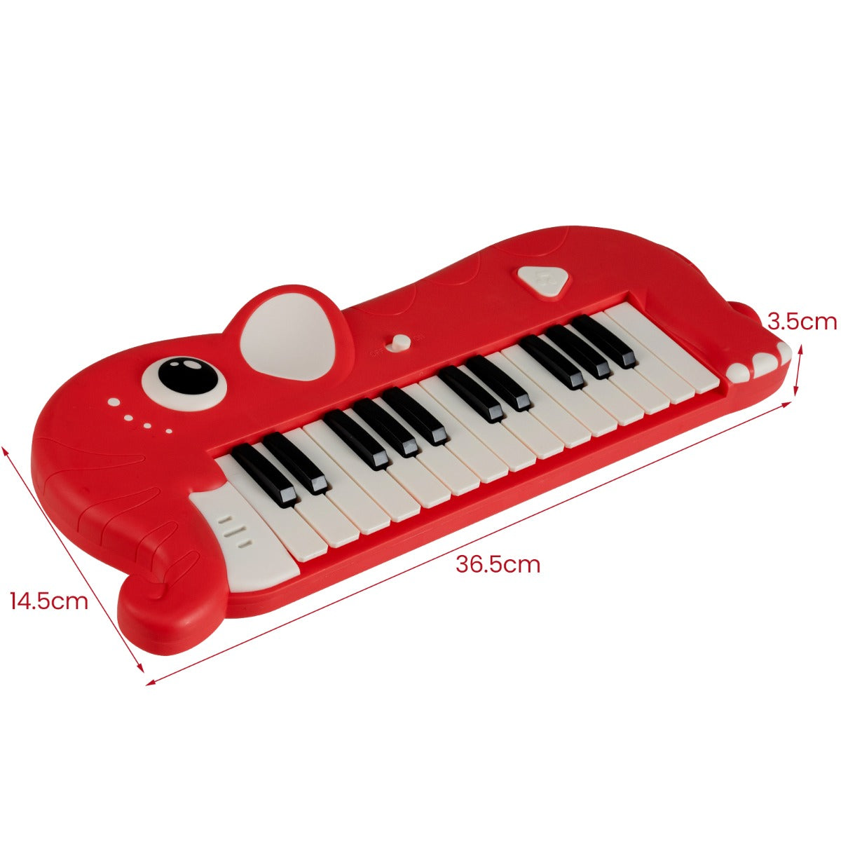 Red Elephant Piano Keyboard | 25 Keys Music Toy with Lights