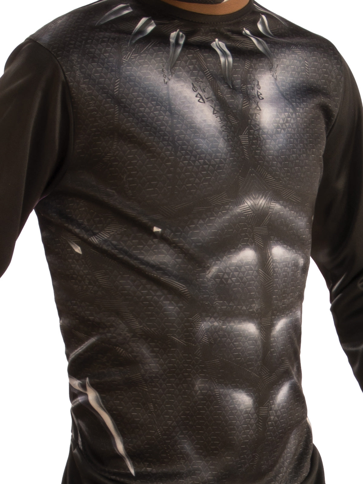 Black Panther kids costume with mask - perfect superhero jumpsuit for at-home playtime.