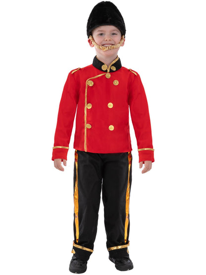 Busby Guard Soldier Costume | Red Jacket Gold Trim | Kids Dress Up