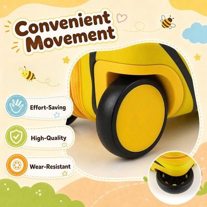 Yellow Kids 3-Piece Carry-On Luggage Set | Ride-On Suitcase