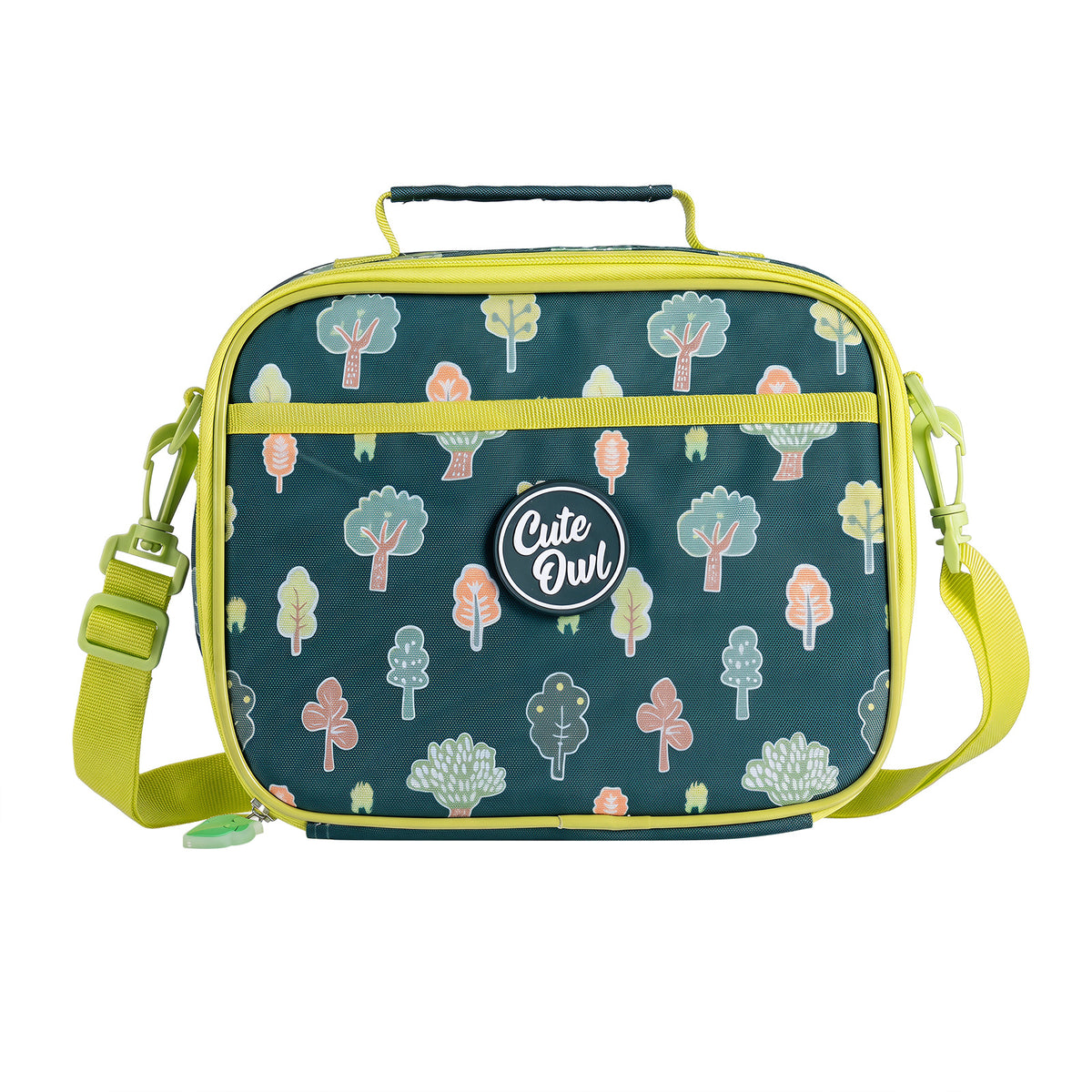 3-Piece Multicolour Owl Rolling Backpack Set | Lunch Box & Pencil Case