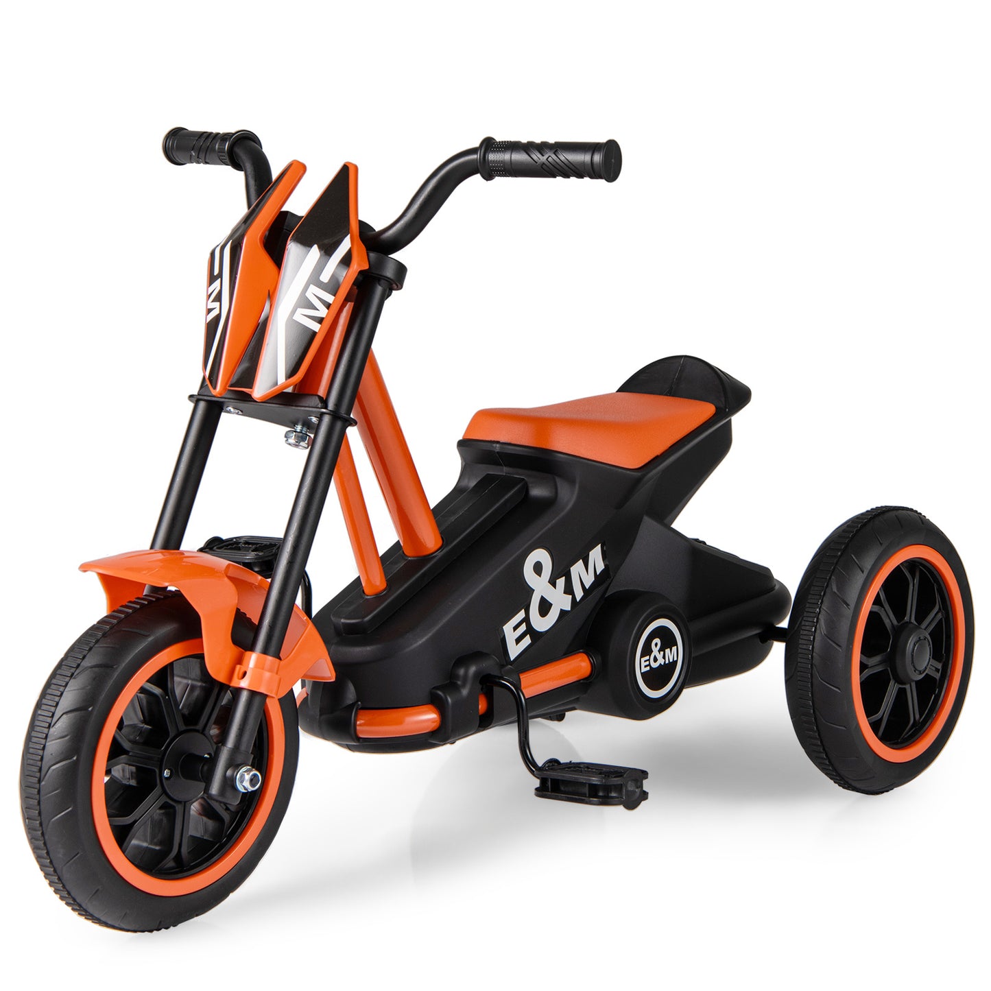 Orange 3-Wheel Kids Tricycle | Non-Slip Pedals & Handlebars