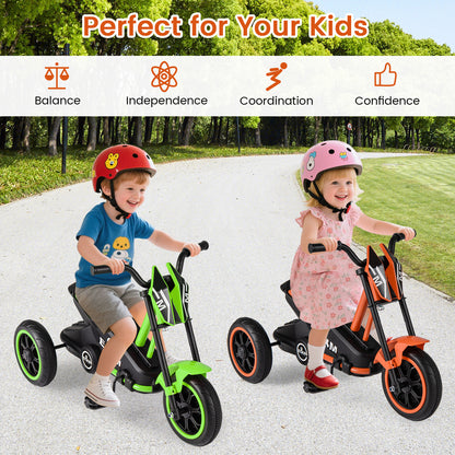 Orange 3-Wheel Kids Tricycle | Non-Slip Pedals & Handlebars