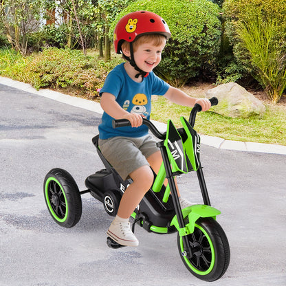 Costway 3-Wheel Kids Tricycle with Foot Pedals and Steering Handlebars-Green