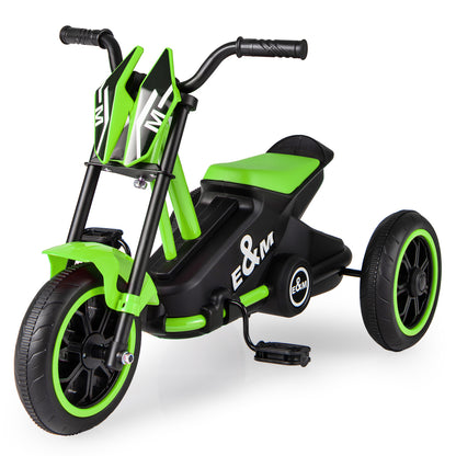 Green 3-Wheel Kids Tricycle | Non-Slip Pedals & Handlebars