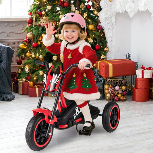 Red 3 Wheel Kids Tricycle | Non-Slip Pedals & Handlebars
