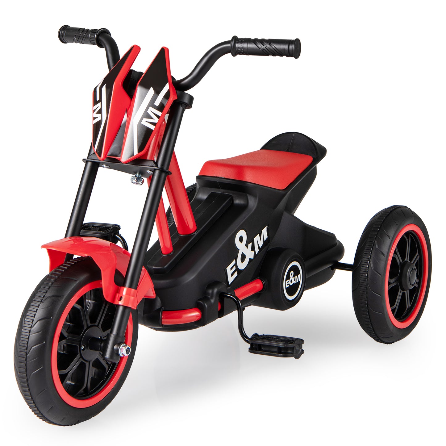 Red 3 Wheel Kids Tricycle | Non-Slip Pedals & Handlebars