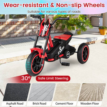Red 3 Wheel Kids Tricycle | Non-Slip Pedals & Handlebars