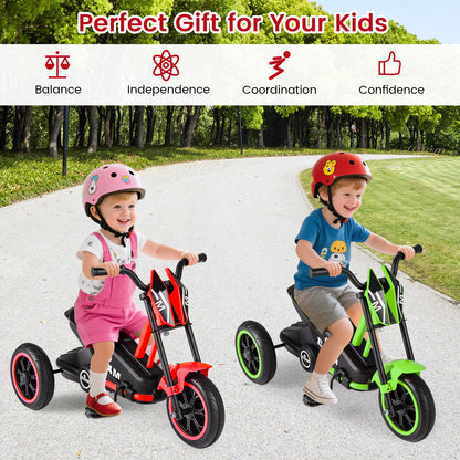 Red 3 Wheel Kids Tricycle | Non-Slip Pedals & Handlebars