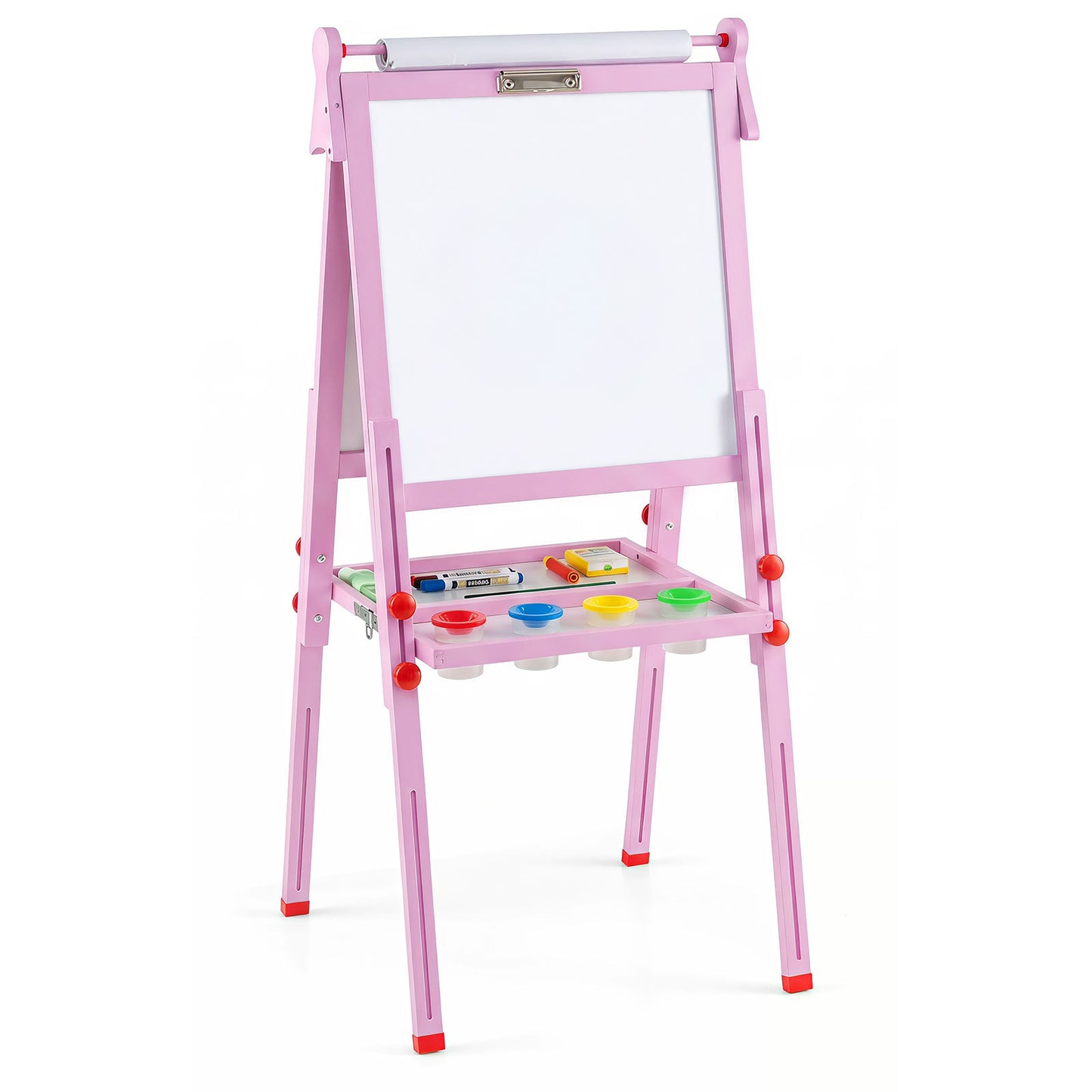 Pink 3-in-1 Kids Art Easel | Adjustable Height & Double Sided