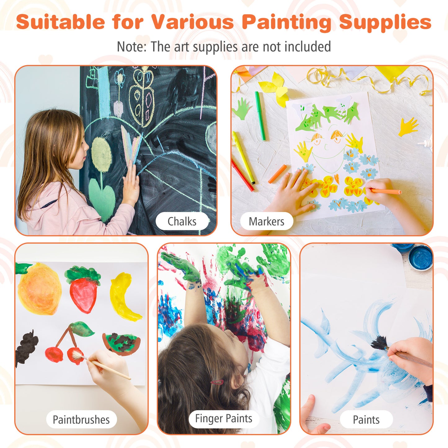 Pink 3-in-1 Kids Double Sided Easel | Chalk & Whiteboard