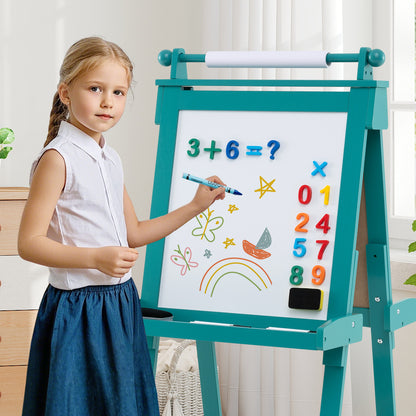 Green 3 In 1 Foldable Double Sided Art Easel | Adjustable Height