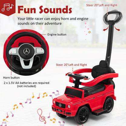 Red Mercedes Benz 3-in-1 Ride On Car | Sound & Horn Buttons