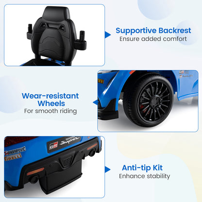 Blue 3-in-1 Toddler Push Car | Ride-On Walker with Music
