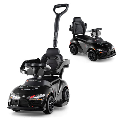 Black 3-in-1 Toddler Push Car | Ride-On Walker with Music