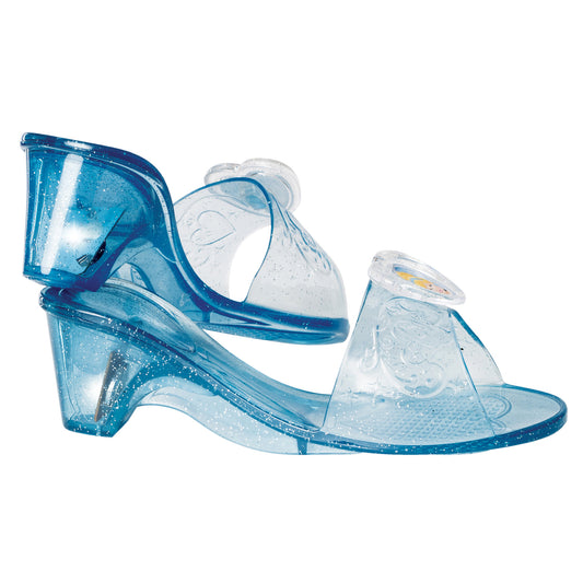 Disney Princess Cinderella light-up jelly shoes for kids, perfect for magical dress-up playtime.