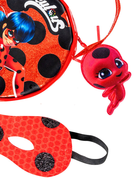 Miraculous Ladybug kids bag and mask set for imaginative play at home and on-the-go.