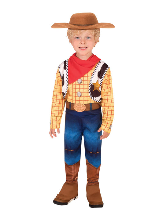 Kids Toy Story 4 Woody Deluxe Costume - Disney Pixar Officially Licensed, perfect for playtime.