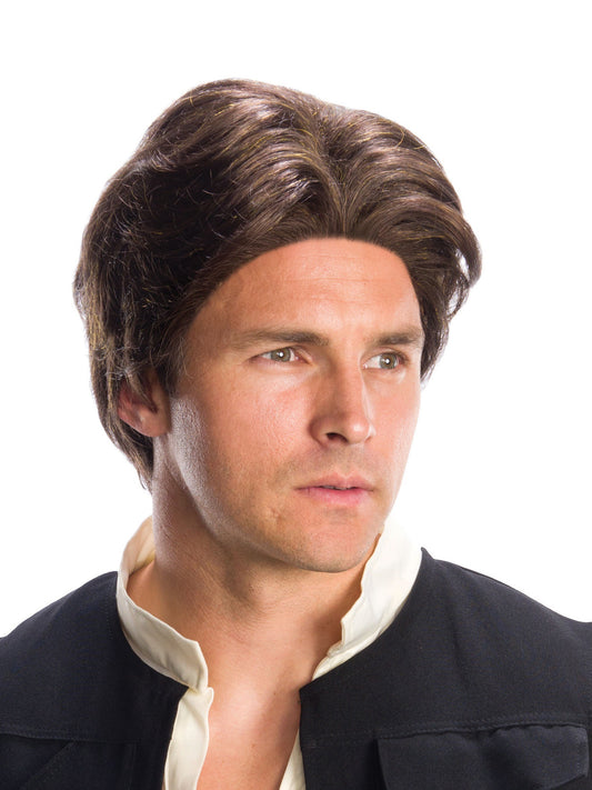 Official Star Wars Han Solo wig for adults, perfect for completing your costume look.