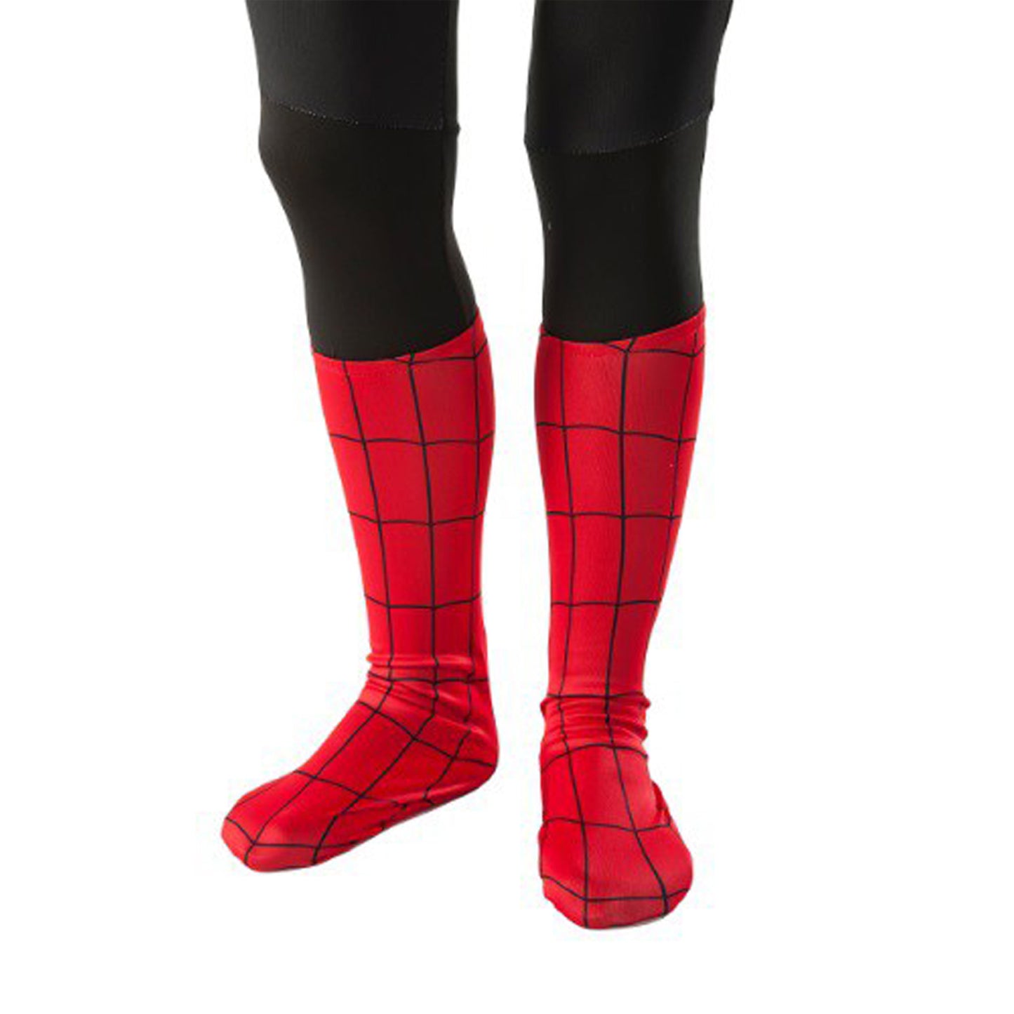 Kids Spider-Man boot covers, Marvel licensed costume accessory for childrens dress-up at home.