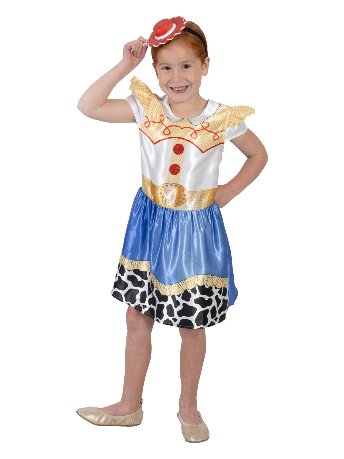 Disney Pixar Jessie Cowgirl Costume for Kids. Authentic Toy Story Outfit for imaginative play.