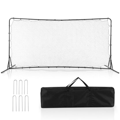 Soccer Rebounder Net | 375cm Wide Black Mesh for Skill Training
