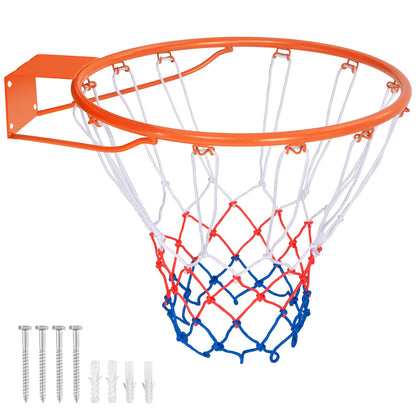 Orange Basketball Rim 38cm | Wall Mount Indoor Outdoor Metal