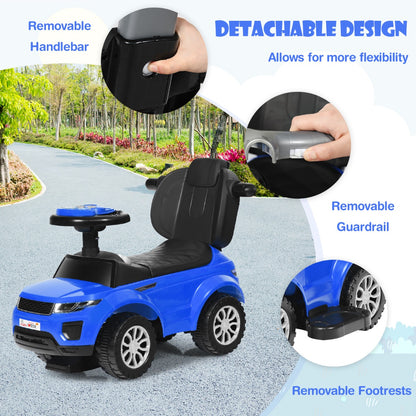 Navy 3 In 1 Ride On Push Car | Music Horn Light Functions