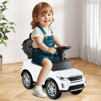 3 In 1 White Land Rover Push Car for Toddlers | Ride On Toy