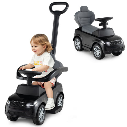 3 In 1 Black Land Rover Push Car | Convertible Toddler Ride On