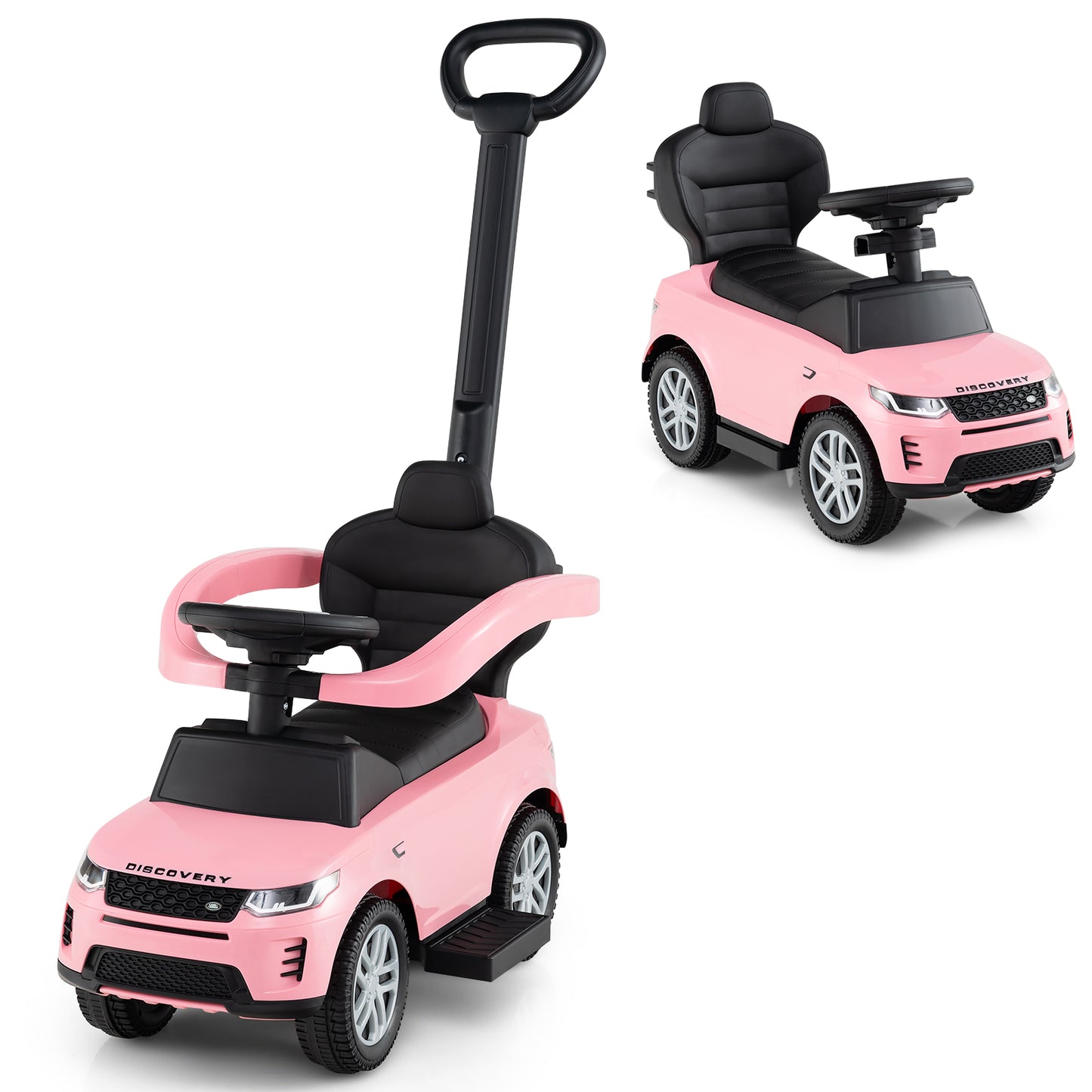 Pink Land Rover Discovery 3-in-1 Push Car | Toddler Ride On
