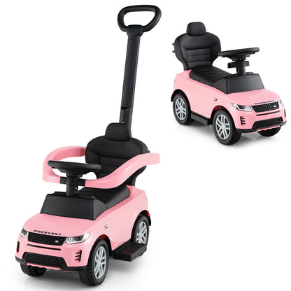 Pink Land Rover Discovery 3-in-1 Push Car | Toddler Ride On