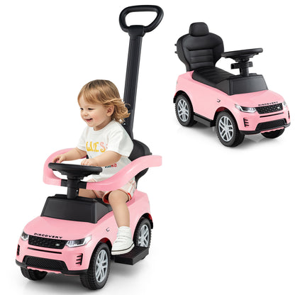 Pink Land Rover Discovery 3-in-1 Push Car | Toddler Ride On