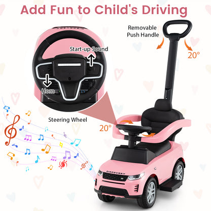 Pink Land Rover Discovery 3-in-1 Push Car | Toddler Ride On