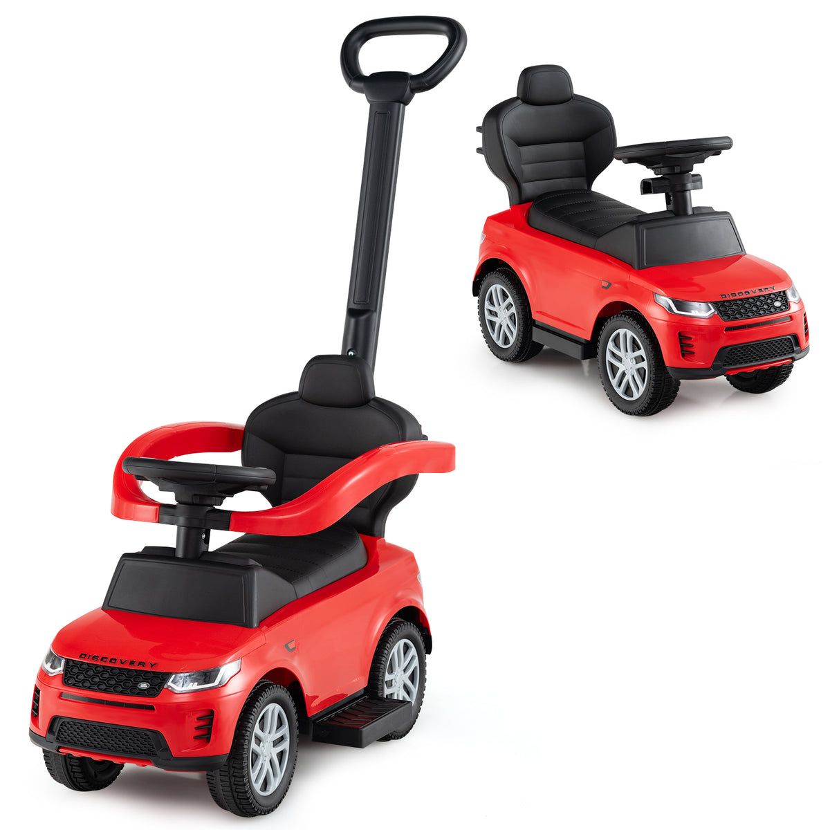 Red Land Rover Discovery 3-in-1 Push Car for Toddlers