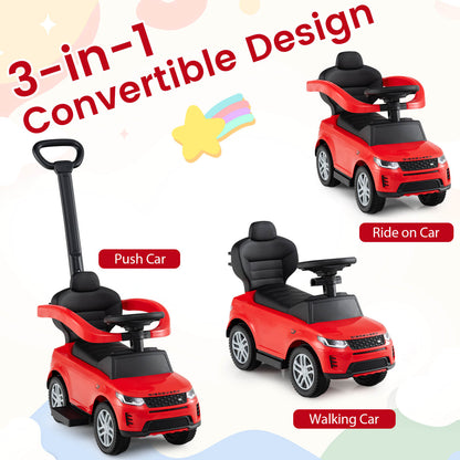 Red Land Rover Discovery 3-in-1 Push Car for Toddlers