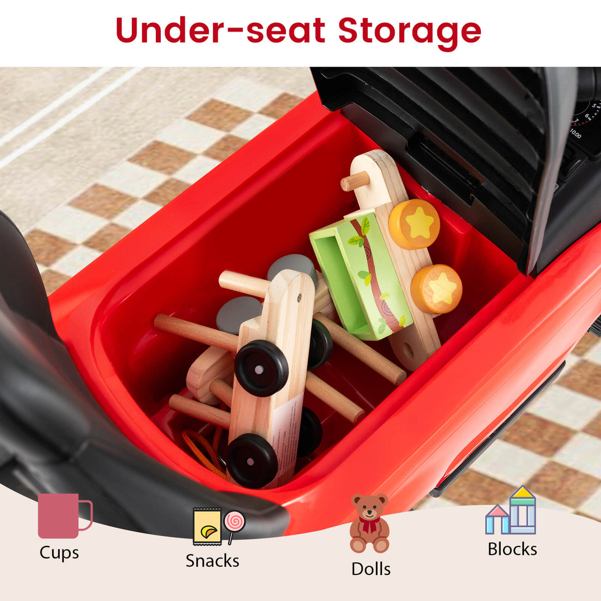 Red Land Rover Discovery 3-in-1 Push Car for Toddlers