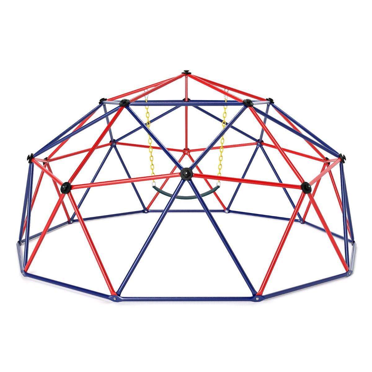 Geometric Dome Climber | Colorful Outdoor Play Structure w/ Swing