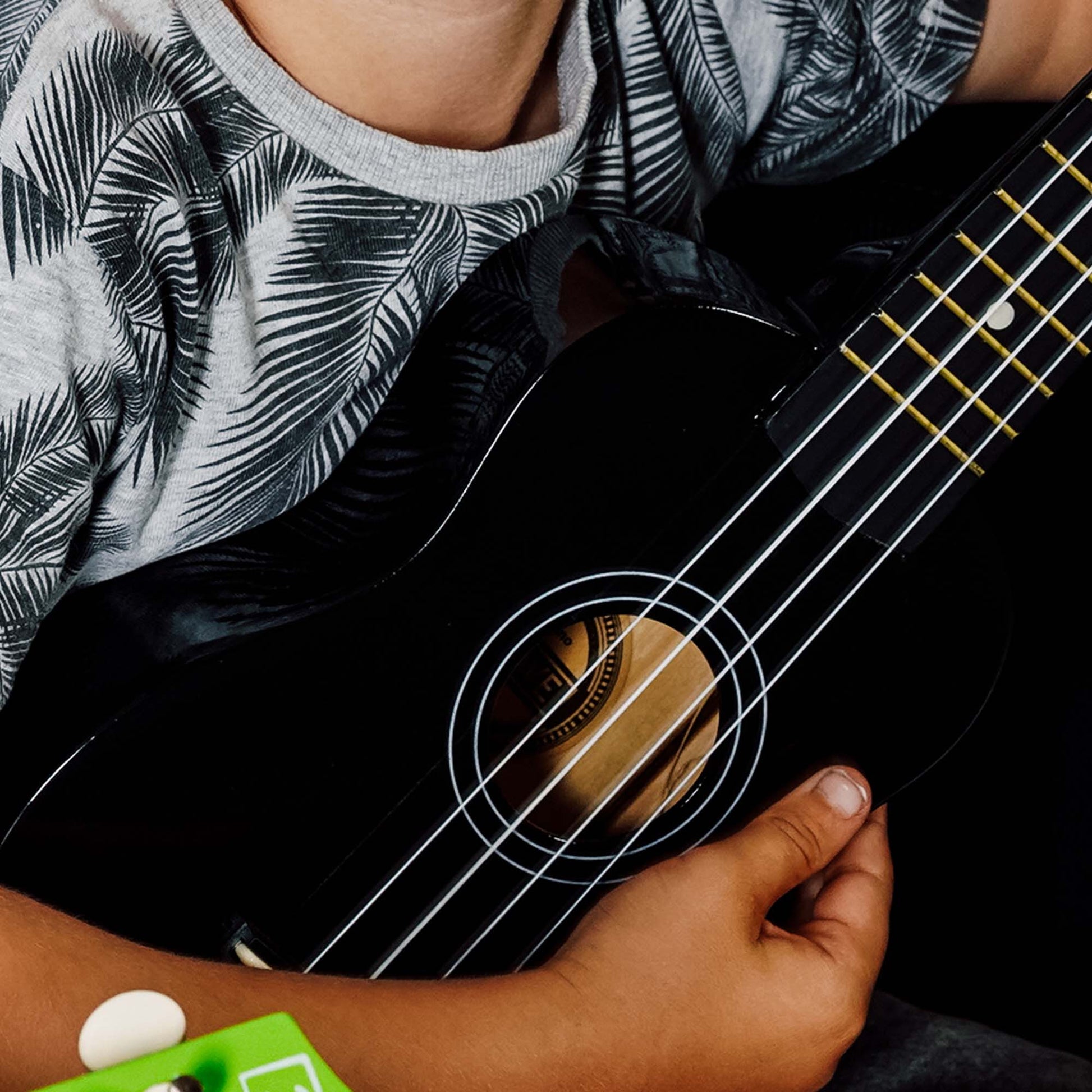 Black 3rd Avenue Soprano Ukulele for kids home music play and learning.