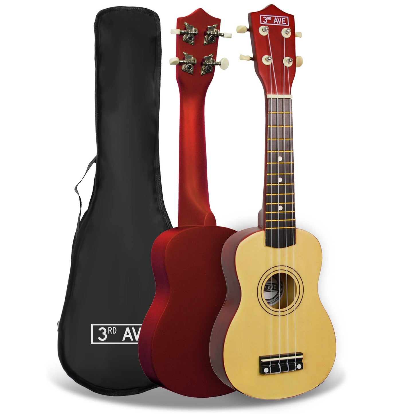 3rd Avenue Soprano Ukulele Natural, perfect for kids learning music at home.