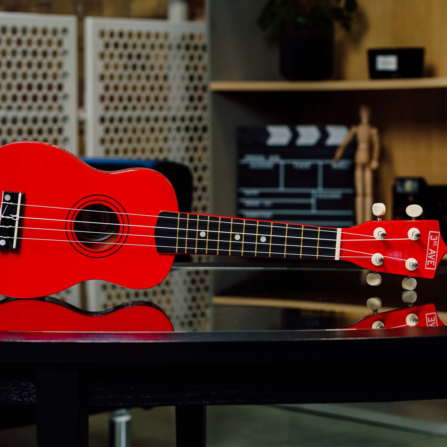 3rd Avenue red soprano ukulele designed for kids, ideal for fun home practice.