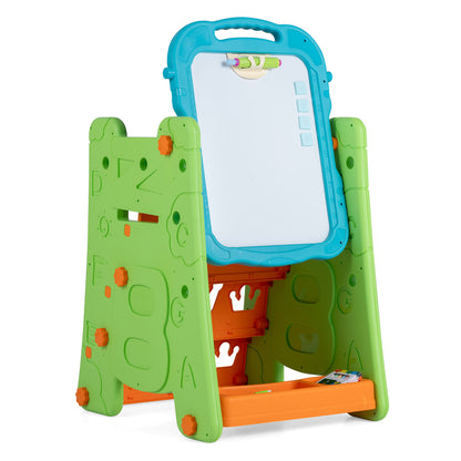 4 in 1 Kids Art Easel | Double Sided Magnetic Board Green