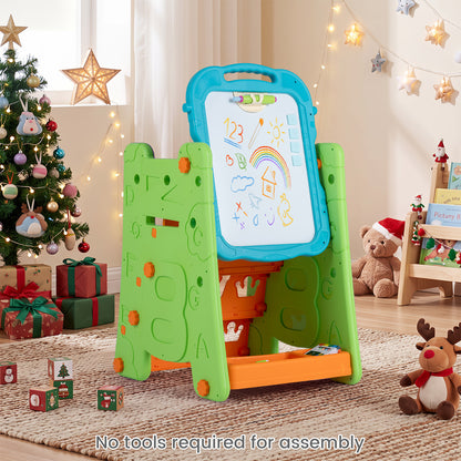 4 in 1 Kids Art Easel | Double Sided Magnetic Board Green