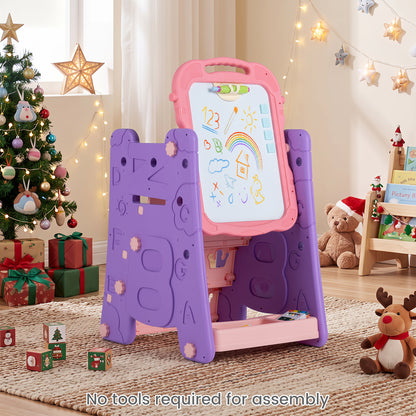 Pink 4-in-1 Kids Art Easel | Double-Sided Magnetic Board