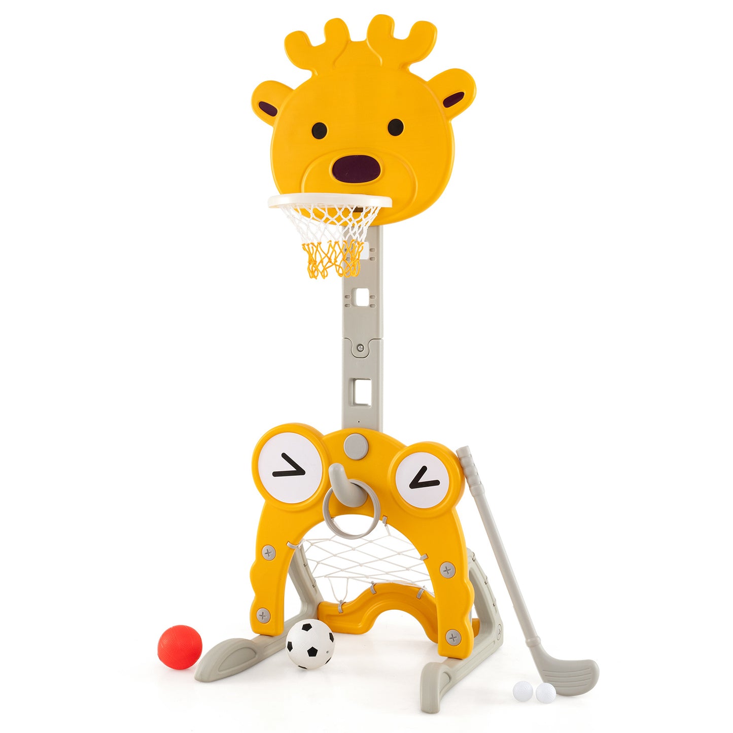 4 In 1 Sports Toy Set | Basketball Soccer Golf Ring Toss Green