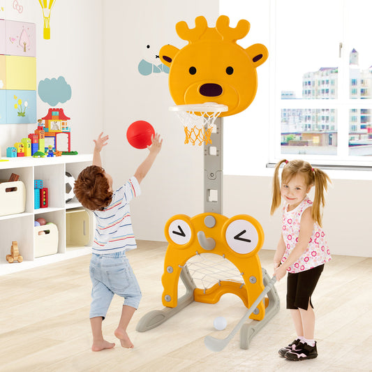 4 In 1 Sports Toy Set | Basketball Soccer Golf Ring Toss Green