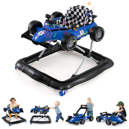 4 In 1 Blue Baby Walker | Adjustable Height for Ages 6-18 Months