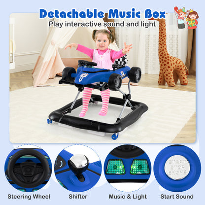 4 In 1 Blue Baby Walker | Adjustable Height for Ages 6-18 Months
